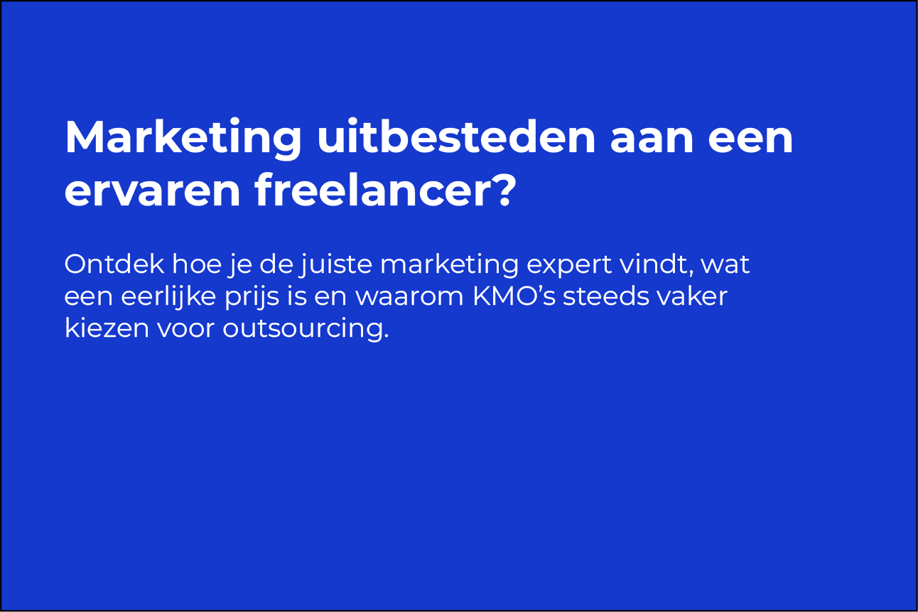 Marketing outsourcen aan freelance experts